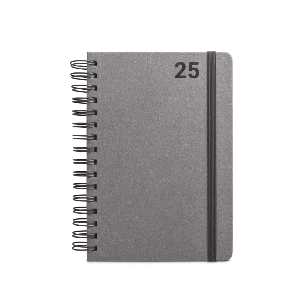 Agenda A5 Wire-o em Pele Reciclada Personalizada