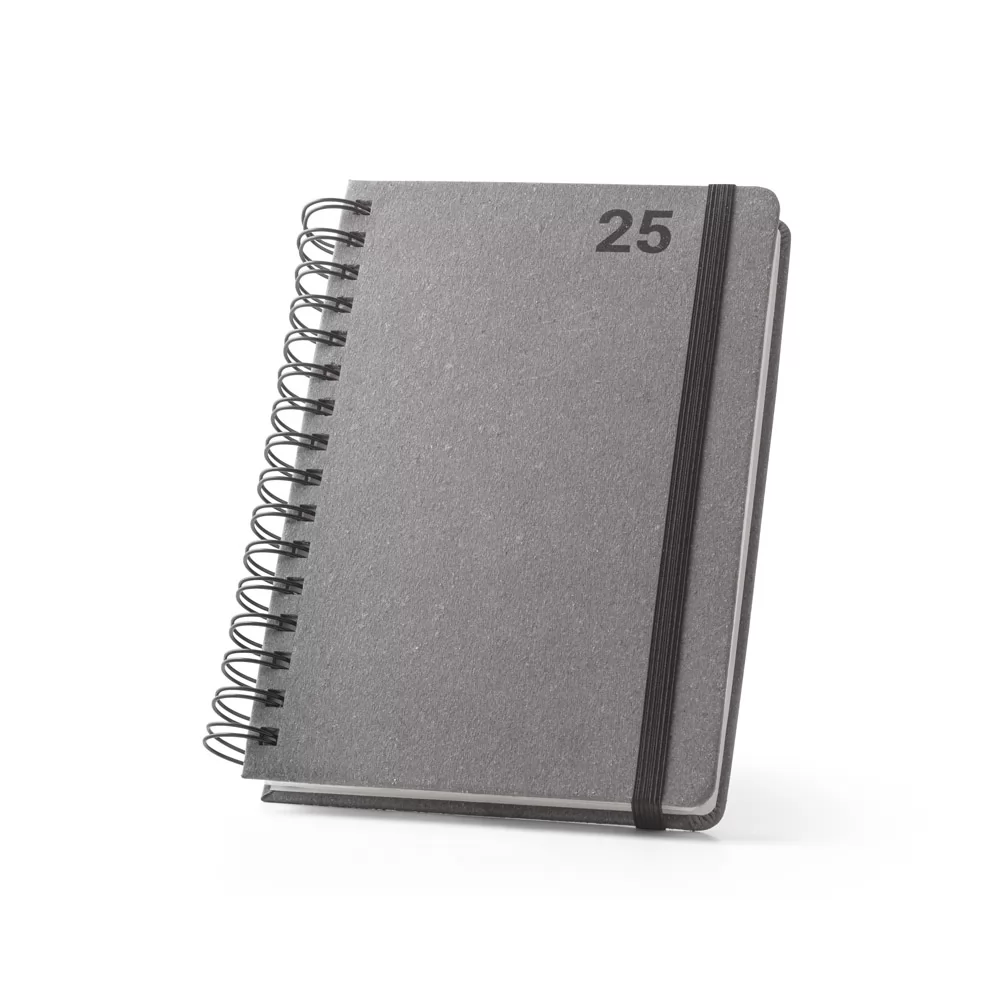 Agenda A5 Wire-o em Pele Reciclada Personalizada