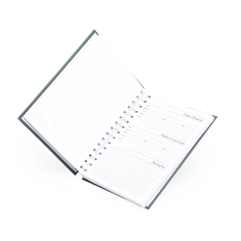 Agenda Diária 2025 Wire-o Personalizada Agenda Diária 2025 Wire-o Personalizada