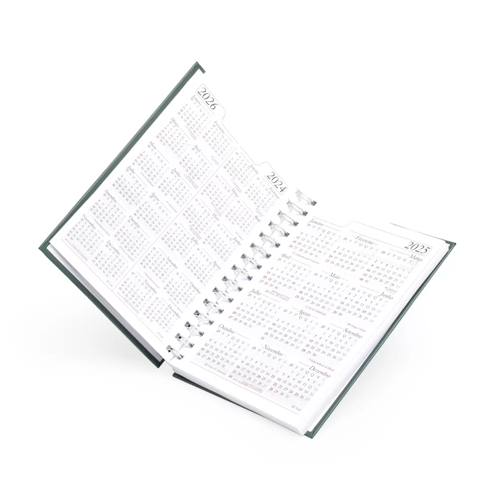 Agenda Diária 2025 Wire-o Personalizada Agenda Diária 2025 Wire-o Personalizada