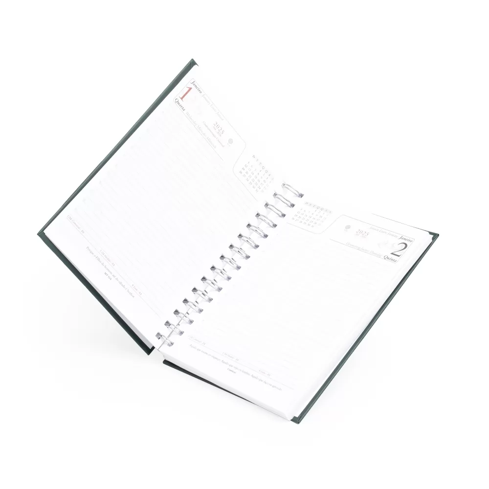 Agenda Diária 2025 Wire-o Personalizada Agenda Diária 2025 Wire-o Personalizada