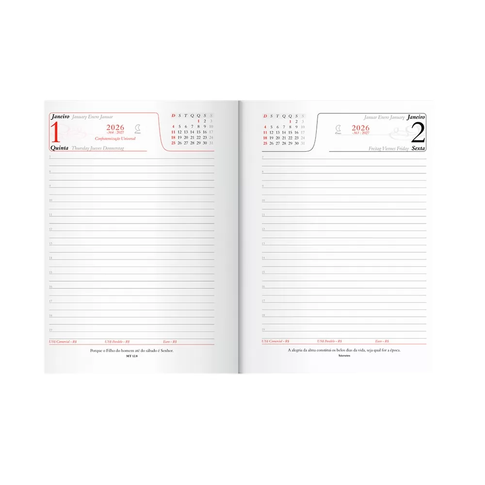 Agenda Diária 2026 Personalizada