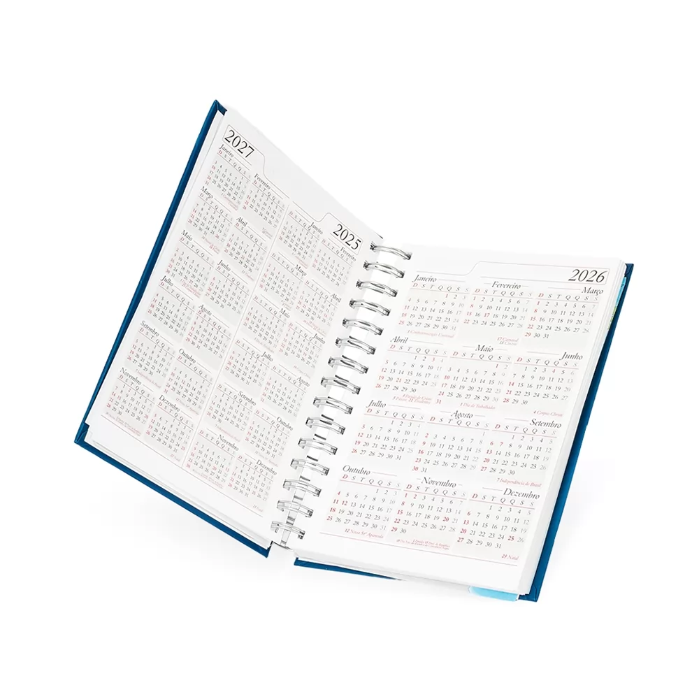 Agenda diária 2026 Wire-o Personalizada