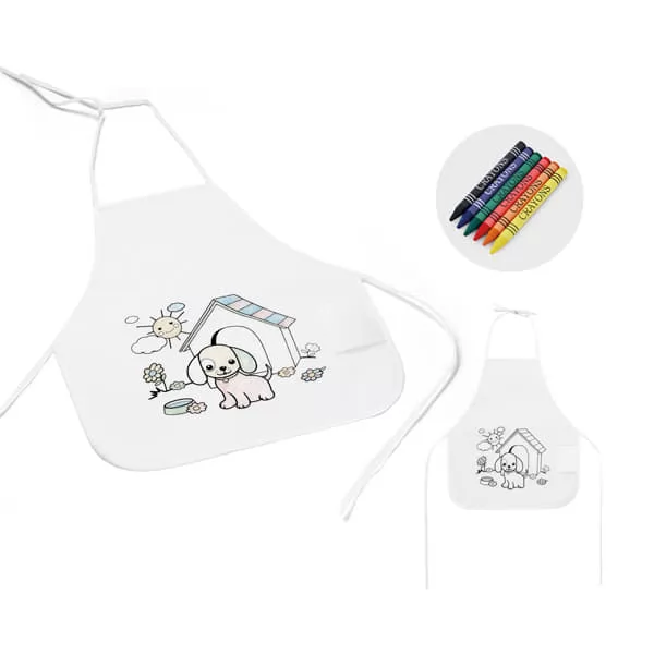 Avental de criança  para colorir Personalizado Avental de criança  para colorir Personalizado