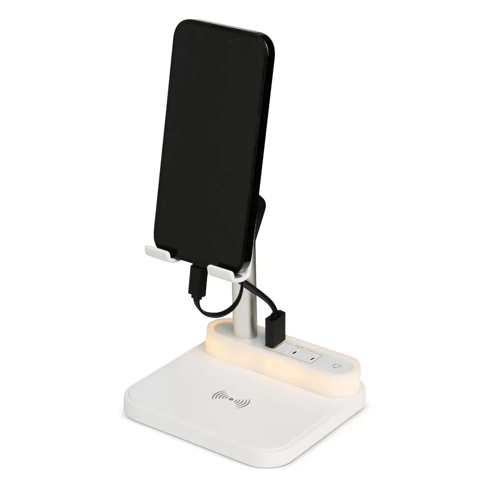 Base de Carregamento com Suporte Celular e Luminária Personalizado Base de Carregamento com Suporte Celular e Luminária Personalizado