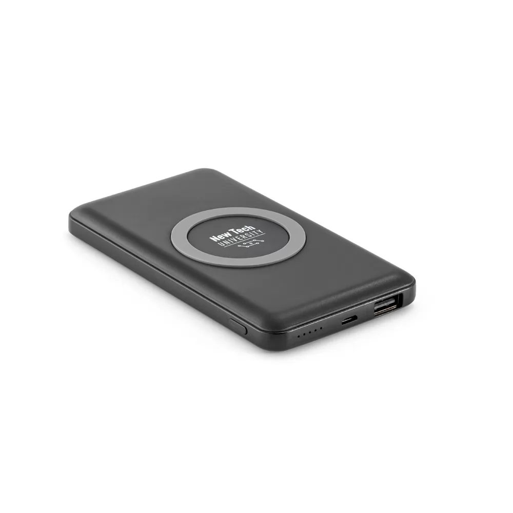 Bateria portátil e carregador wireless em alumínio 4.000 mAh Personalizada Bateria portátil e carregador wireless em alumínio 4.000 mAh Personalizada