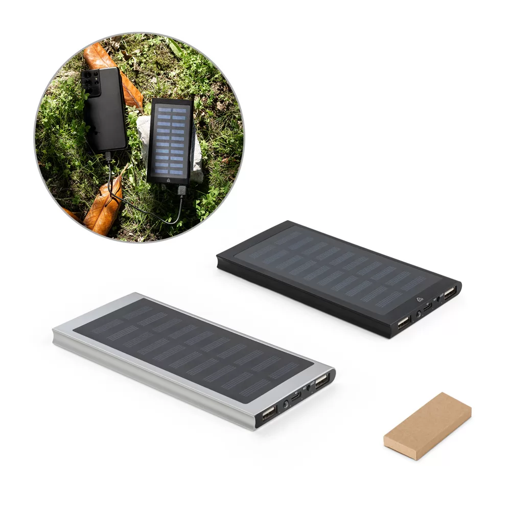 Bateria portátil em 100% alumínio reciclado 8.000 mAh Personalizada Bateria portátil em 100% alumínio reciclado 8.000 mAh Personalizada