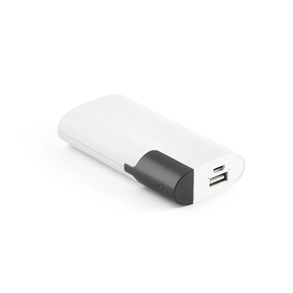 Bateria portátil em ABS com bateria polímero de lítio 4.000 mAh Personalizada Bateria portátil em ABS com bateria polímero de lítio 4.000 mAh Personalizada