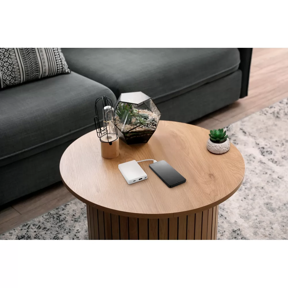 Bateria Portátil em ABS Reciclado 10000 mAh com Cabo Personalizada