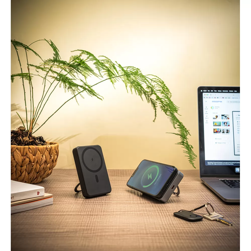 Bateria Portátil em ABS Reciclado 10000 mAh Personalizada