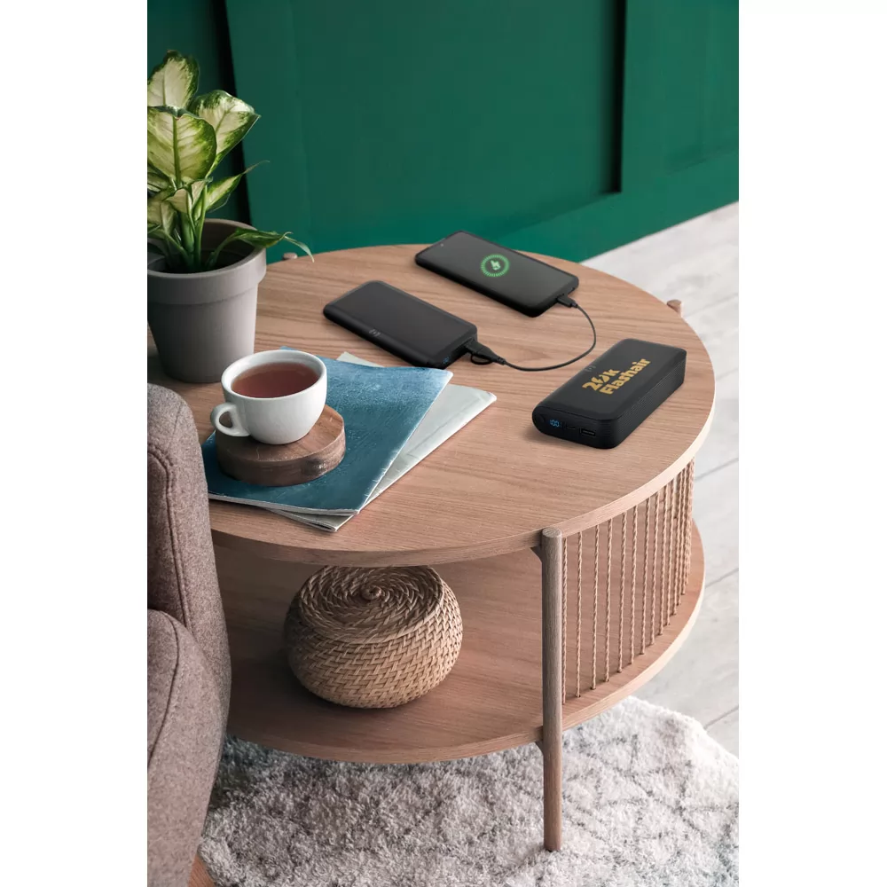 Bateria Portátil em ABS Reciclado 2000 mAh Personalizada