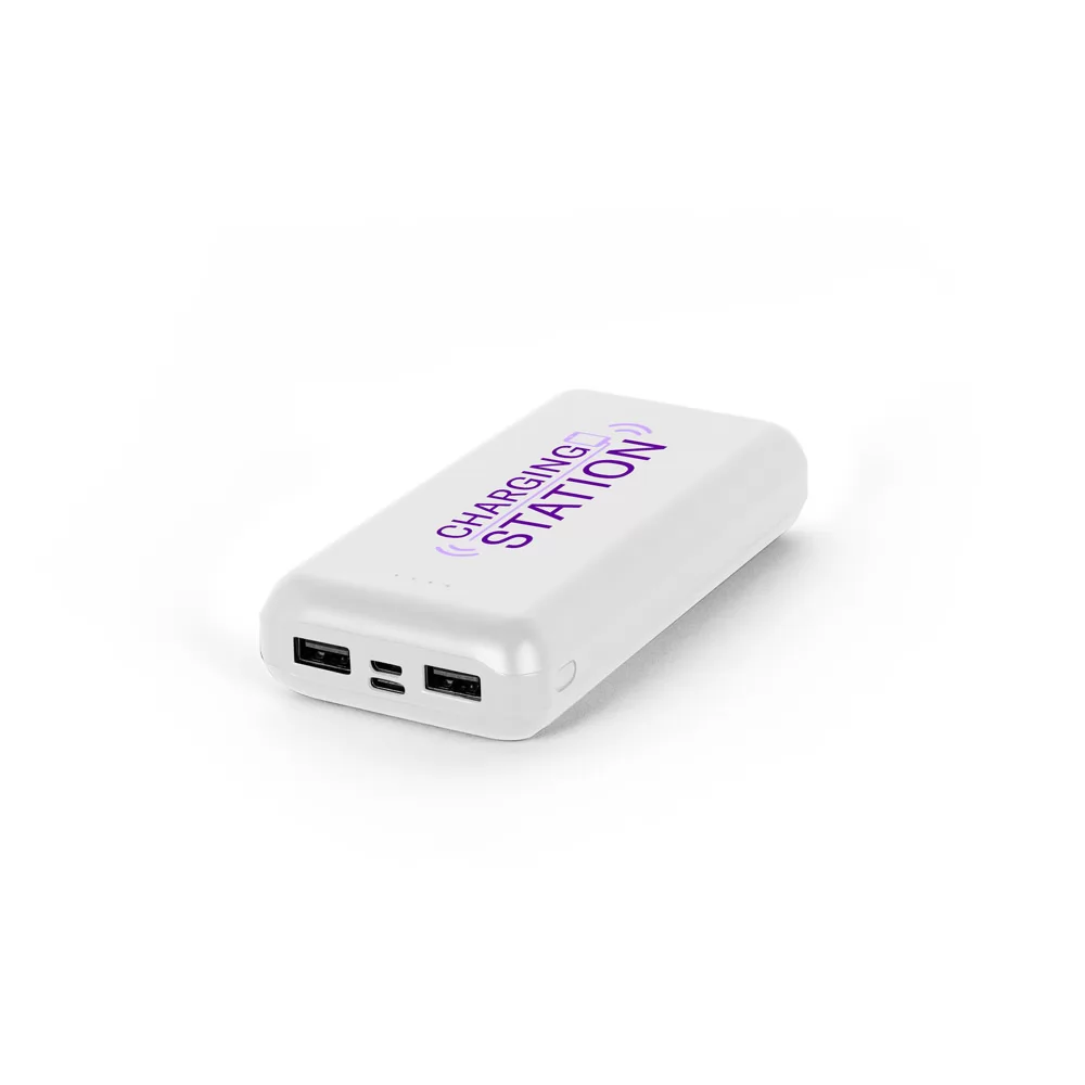 Bateria Portátil em ABS Reciclado 20000 mAh Personalizada