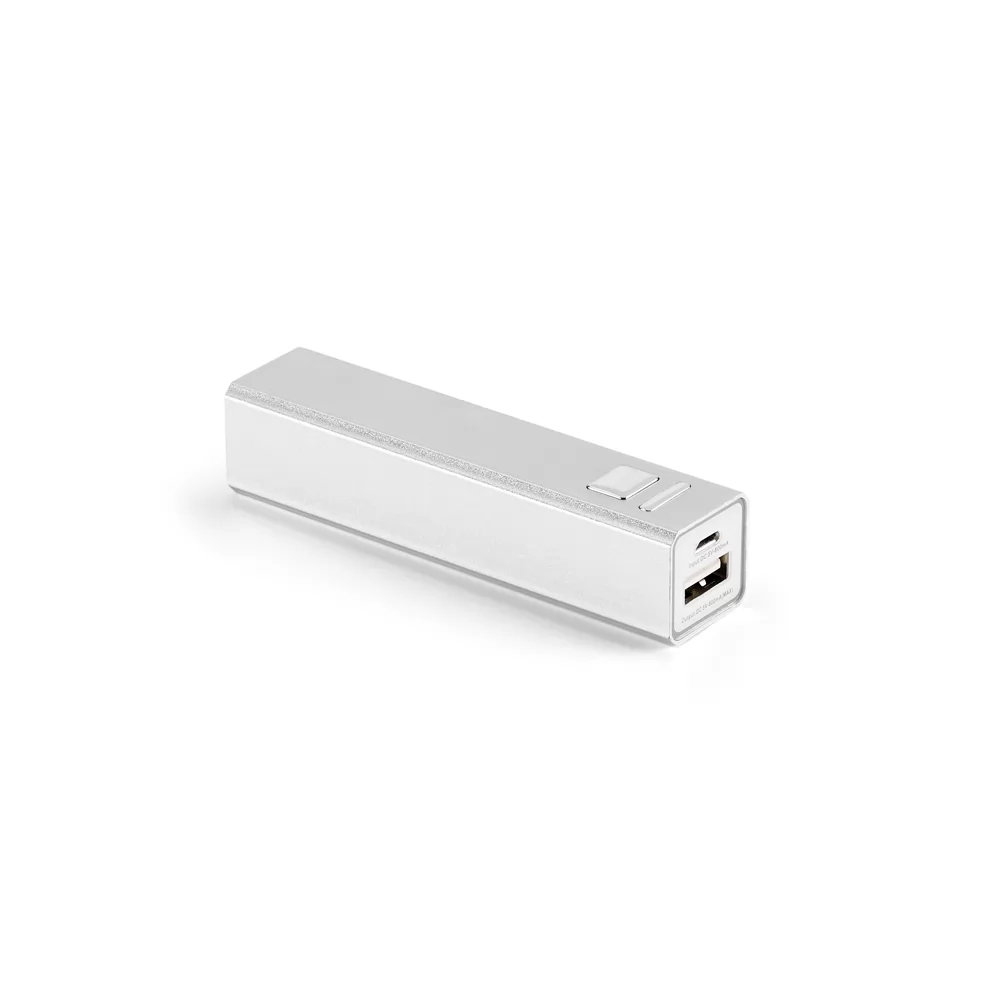 Bateria portátil em alumínio 1.800 mAh Personalizada