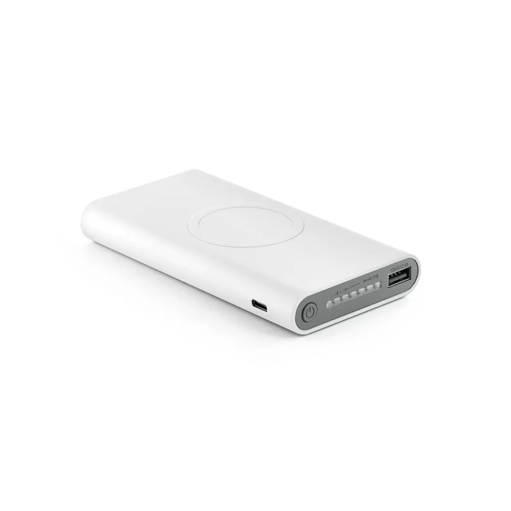 Bateria portátil wireless em ABS 10.000 mAh Personalizada