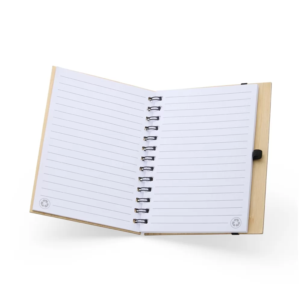 Bloco de Anotações Bambu com Caneta Personalizado
