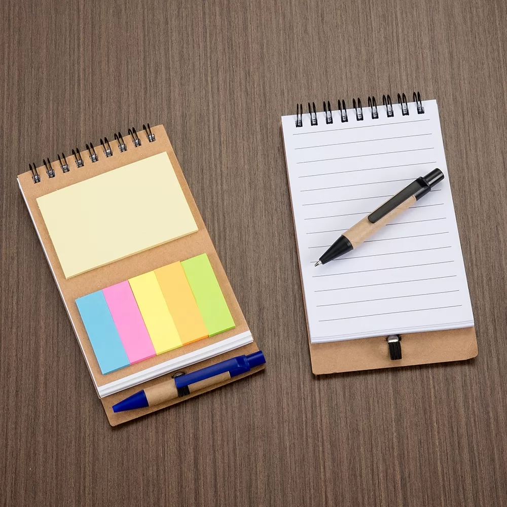 Bloco de Anotações com Caneta e Post-it Personalizado Bloco de Anotações com Caneta e Post-it Personalizado