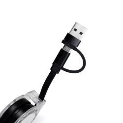 Cabo Retrátil 3 em 1 com Adaptador Personalizado