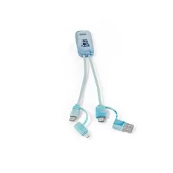Cabo USB com Diversas Funções 6 em 1 em ABS Reciclado Personalizado Cabo USB com Diversas Funções 6 em 1 em ABS Reciclado Personalizado