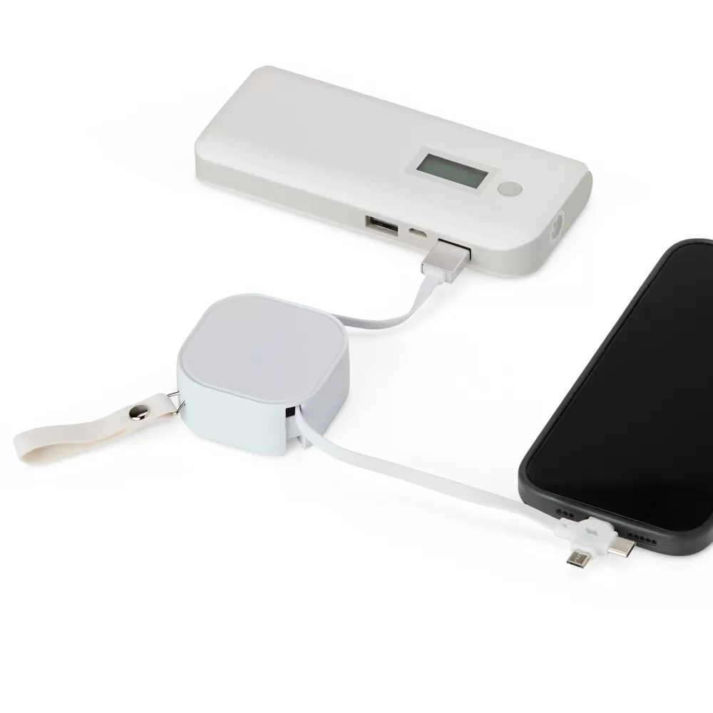 Cabo USB retrátil 4 em 1 Personalizado Cabo USB retrátil 4 em 1 Personalizado