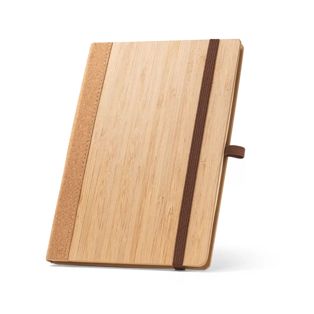Caderneta A5 de capa dura em folha de bambu e cortiça Personalizada Caderneta A5 de capa dura em folha de bambu e cortiça Personalizada