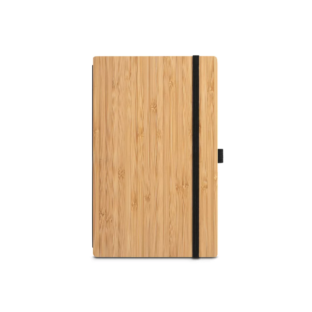 Caderneta A5 de capa e contracapa em placa de bambu Personalizada Caderneta A5 de capa e contracapa em placa de bambu Personalizada