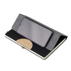 Caderneta Capa em RPET e Detalhe em Bambu Personalizada Caderneta Capa em RPET e Detalhe em Bambu Personalizada