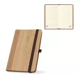 Caderneta com Capa em Bambu e Cortiça Personalizada Caderneta com Capa em Bambu e Cortiça Personalizada