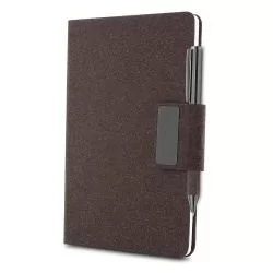 Caderneta com Capa em PU e Fibra de Café ou Chá Personalizada Caderneta com Capa em PU e Fibra de Café ou Chá Personalizada