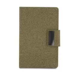 Caderneta com Capa em PU e Fibra de Café ou Chá Personalizada Caderneta com Capa em PU e Fibra de Café ou Chá Personalizada