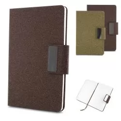 Caderneta com Capa em PU e Fibra de Café ou Chá Personalizada Caderneta com Capa em PU e Fibra de Café ou Chá Personalizada