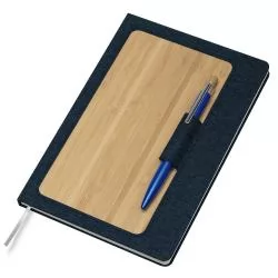 Caderneta com Capa em RPET e Bambu Personalizada Caderneta com Capa em RPET e Bambu Personalizada
