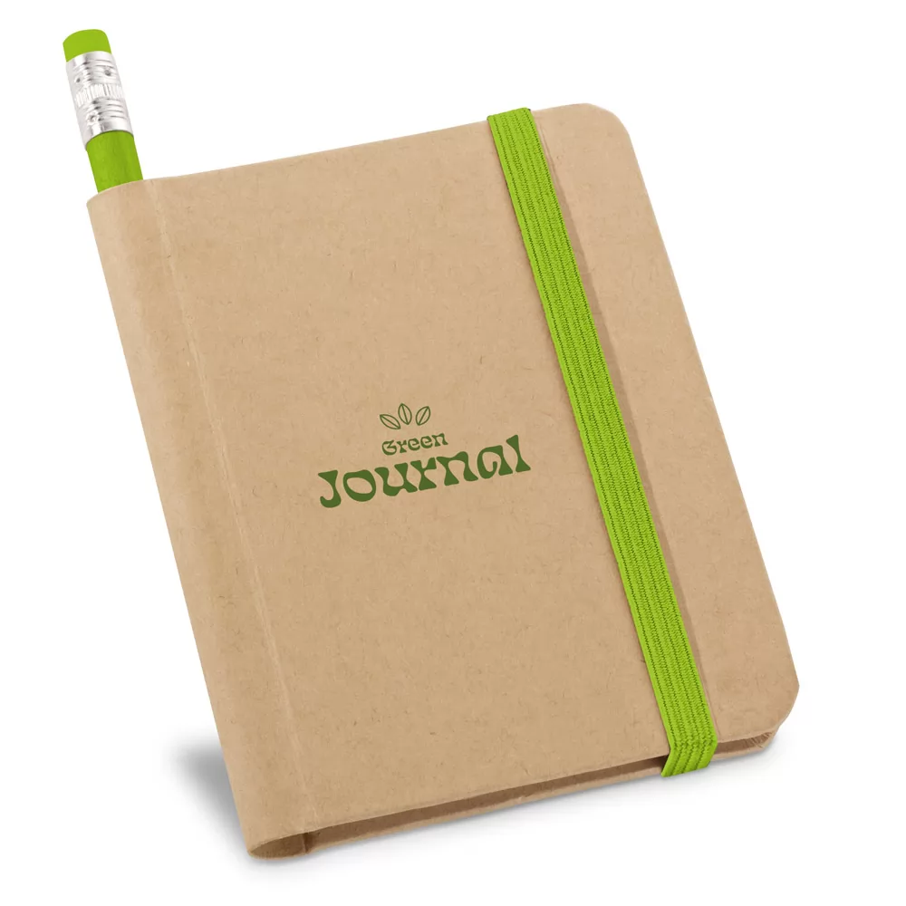 Caderneta Ecológica com Lápis Personalizada Caderneta Ecológica com Lápis Personalizada