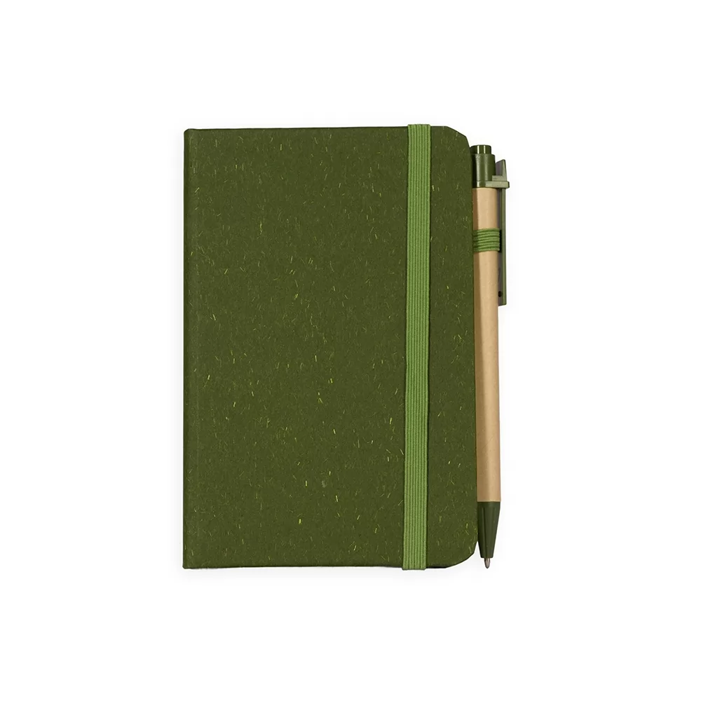 Caderneta Palha de Trigo com Caneta Personalizada