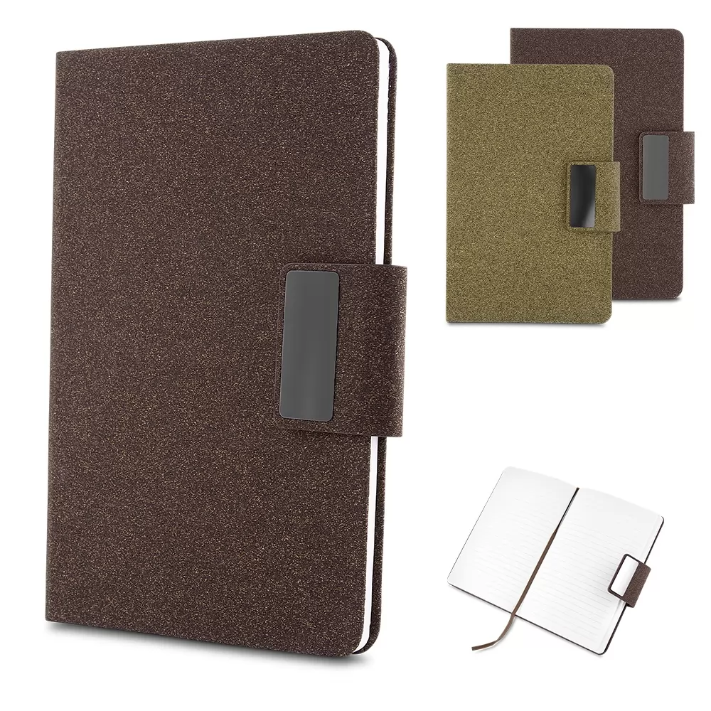 Caderneta PU e Fibra de Café ou Chá Personalizada Caderneta PU e Fibra de Café ou Chá Personalizada