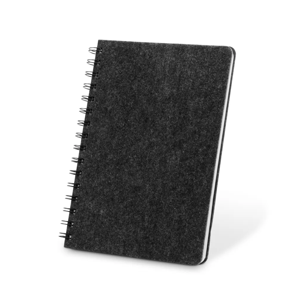 Caderno A5 com Capa em Feltro Reciclado Personalizado