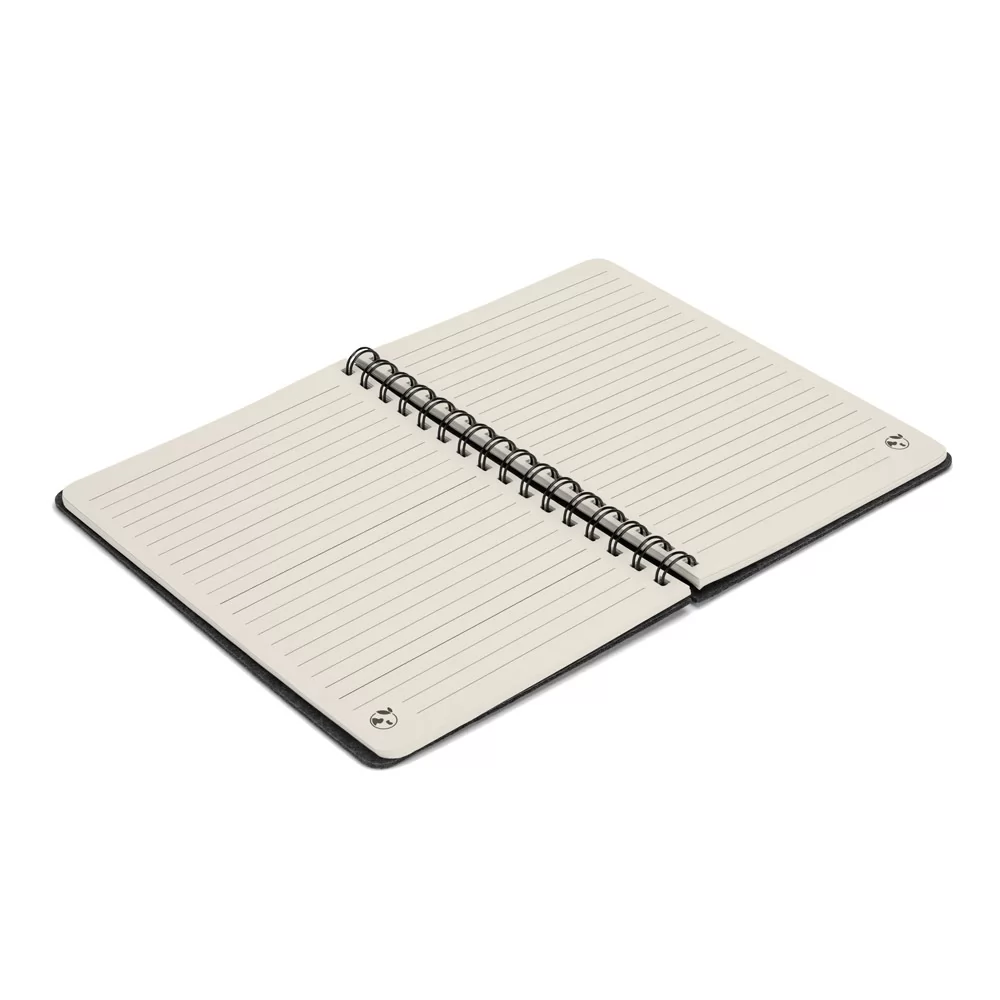 Caderno A5 com Capa em Feltro Reciclado Personalizado
