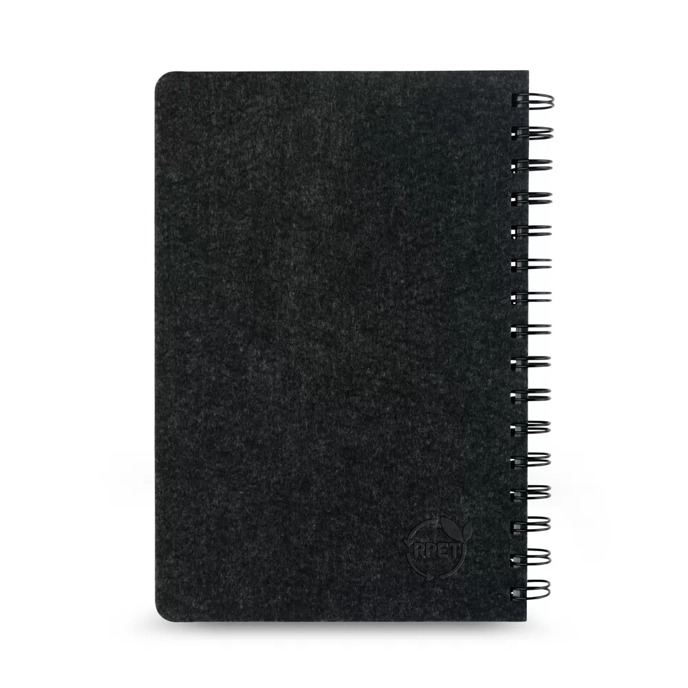 Caderno A5 com Capa em Feltro Reciclado Personalizado