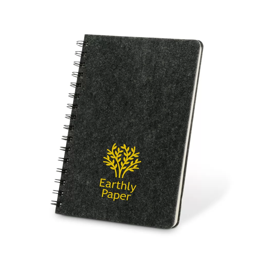 Caderno A5 com Capa em Feltro Reciclado Personalizado