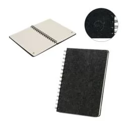 Caderno A5 com Capa em Feltro Reciclado Personalizado Caderno A5 com Capa em Feltro Reciclado Personalizado