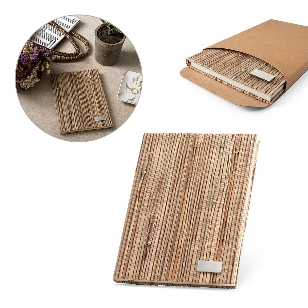 Caderno A5 Com Capa em Palha Natural Personalizado Caderno A5 Com Capa em Palha Natural Personalizado