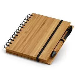 Caderno com Capa de Bambu Personalizado Caderno com Capa de Bambu Personalizado