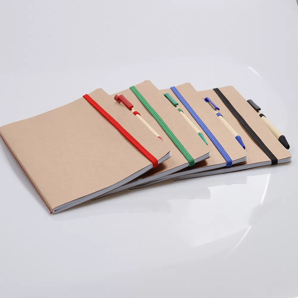 Caderno Ecológico com Caneta Personalizado Caderno Ecológico com Caneta Personalizado