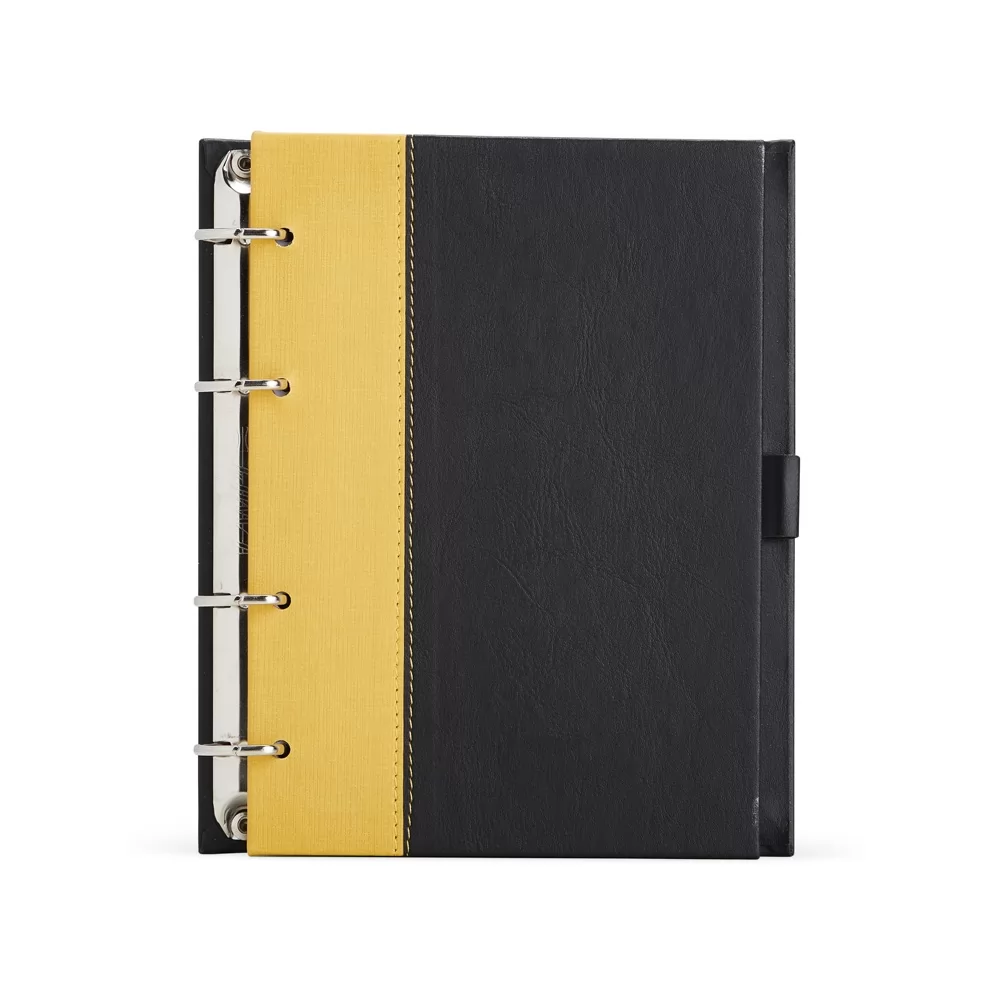 Caderno Fichário de Couro Sintético Personalizado Caderno Fichário de Couro Sintético Personalizado