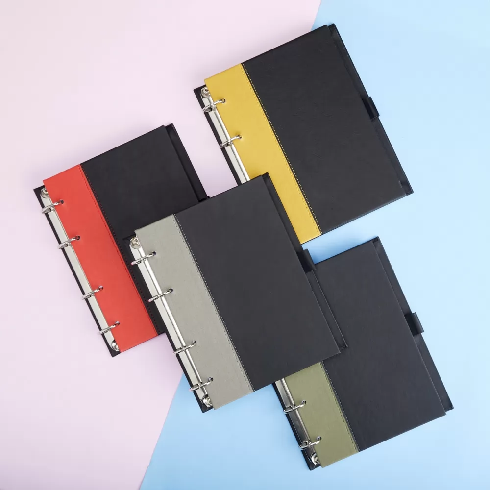 Caderno Fichário de Couro Sintético Personalizado Caderno Fichário de Couro Sintético Personalizado