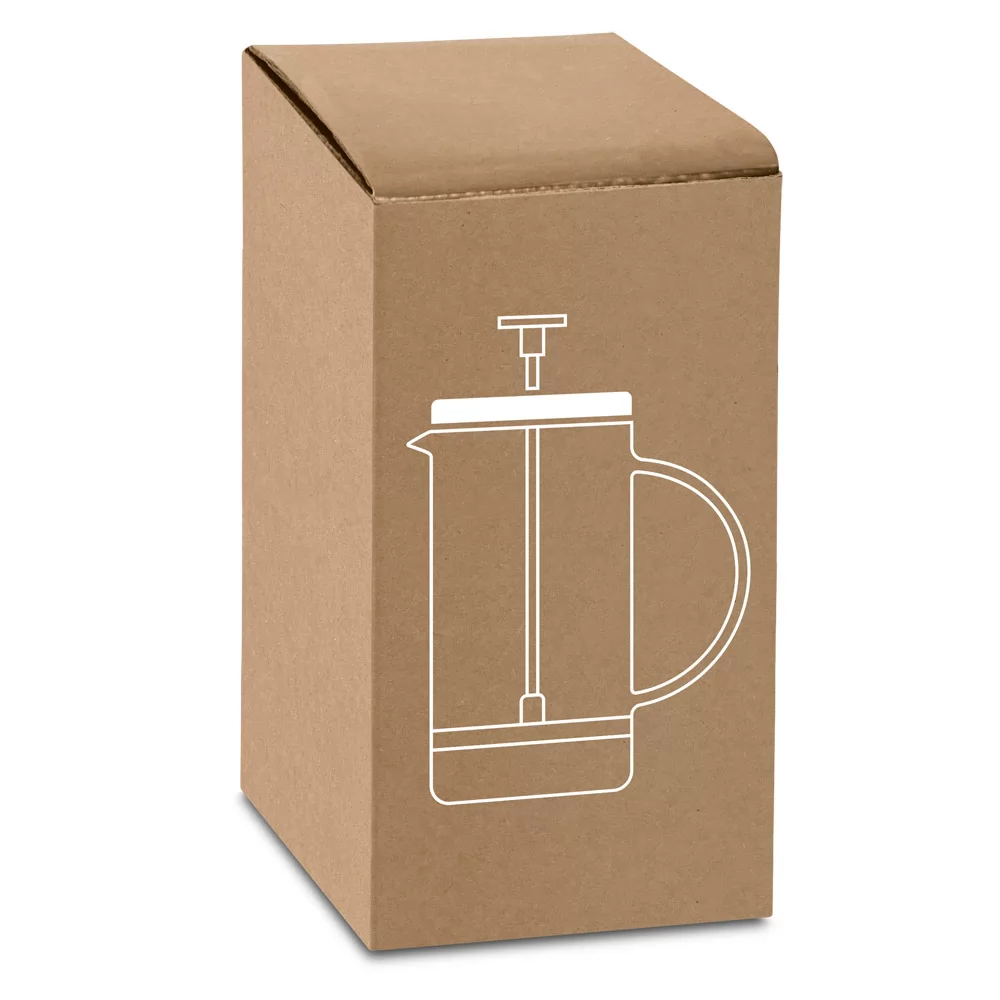 Cafeteira em vidro borossilicato e aço inox 600 mL Personalizada Cafeteira em vidro borossilicato e aço inox 600 mL Personalizada