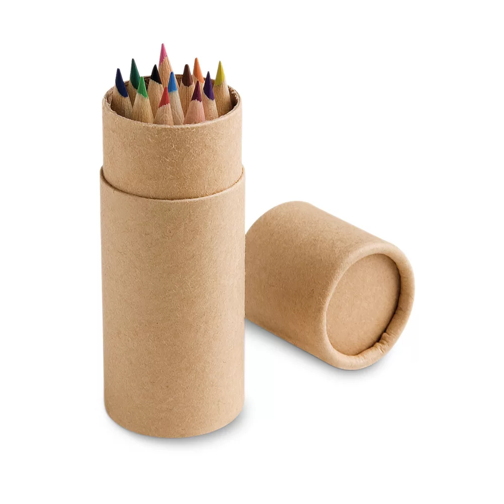 Caixa com 12 lápis de cor Personalizada Caixa com 12 lápis de cor Personalizada