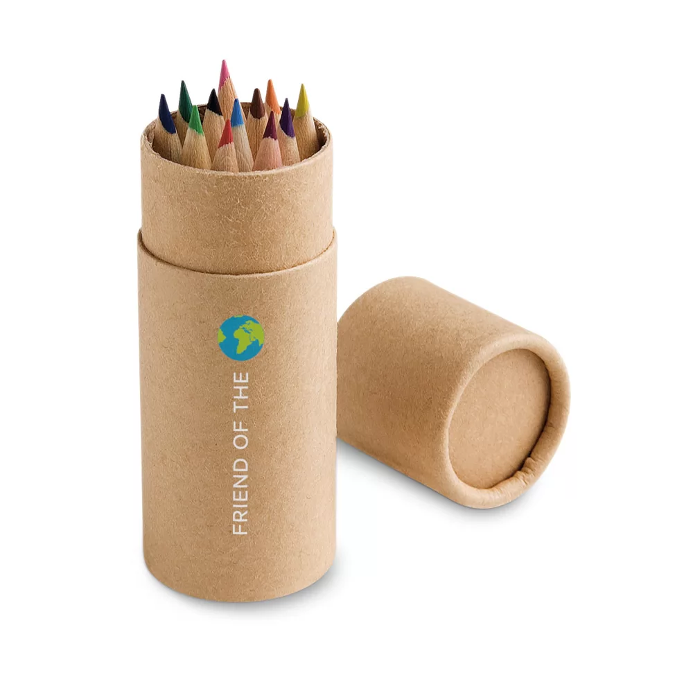 Caixa com 12 lápis de cor Personalizada Caixa com 12 lápis de cor Personalizada