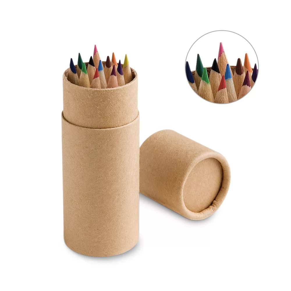 Caixa com 12 lápis de cor Personalizada Caixa com 12 lápis de cor Personalizada