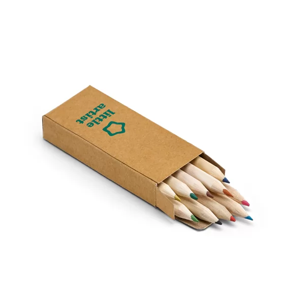 Caixa de cartão com 10 mini lápis de cor Personalizada