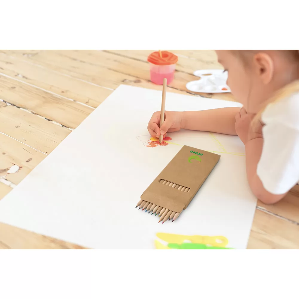 Caixa de cartão com 12 lápis de cor Personalizada Caixa de cartão com 12 lápis de cor Personalizada